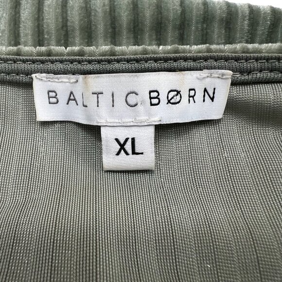 Baltic Born Andi Velvet Ribbed Dusty Sage Green Wrap Maxi Dress V-Neck Size XL - Picture 6 of 8